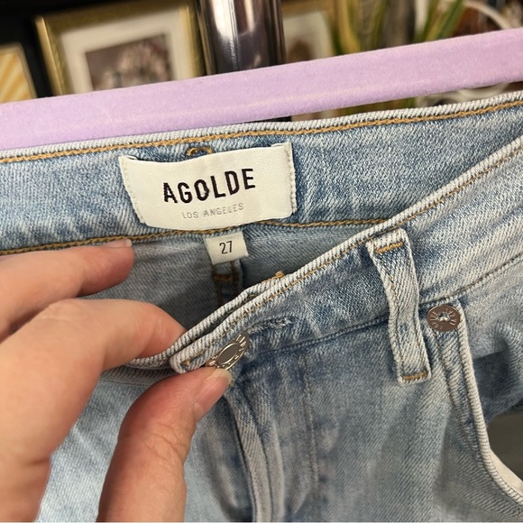 Agolde Sophie Raw Hem High Rise Crop Jeans Size 27 - Picture 5 of 8